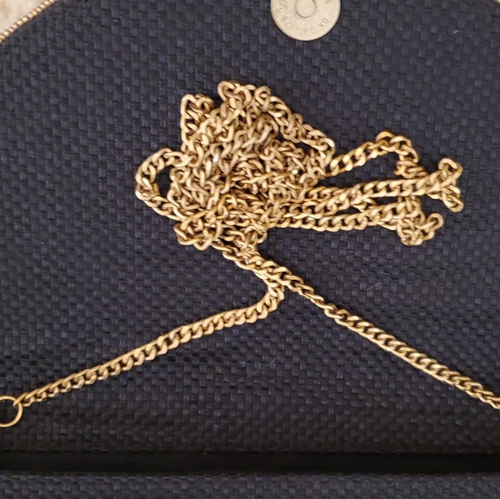 Beaded DAVID JEFFREY Multicolor Floral Face Evening Clutch, Gold Crossbody Chain - Picture 12 of 12
